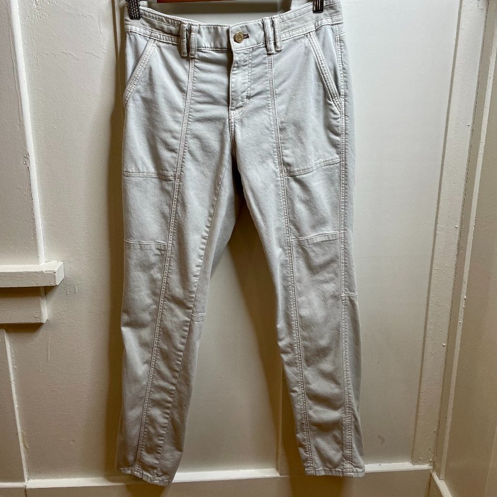 White House Black Market Light Gray Straight Leg Pants